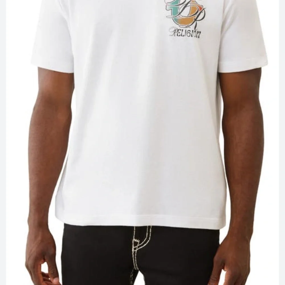 True Religion White Graphic Tee
